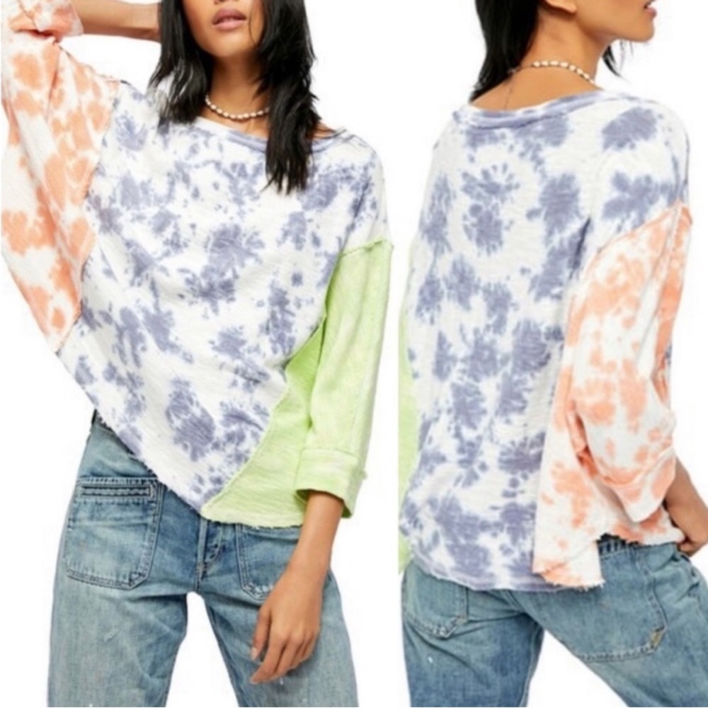 Free People Chasing the Sun Tie Dye Tee Size Medium